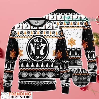 Jack Daniels Ugly Christmas Sweater Old No.7 Brand For Whiskey Drinkers