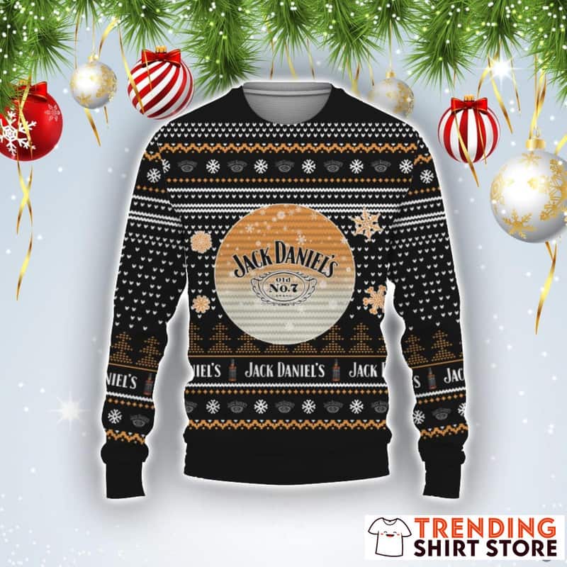 Vintage Jack Daniels Ugly Christmas Sweater For Whiskey Lovers