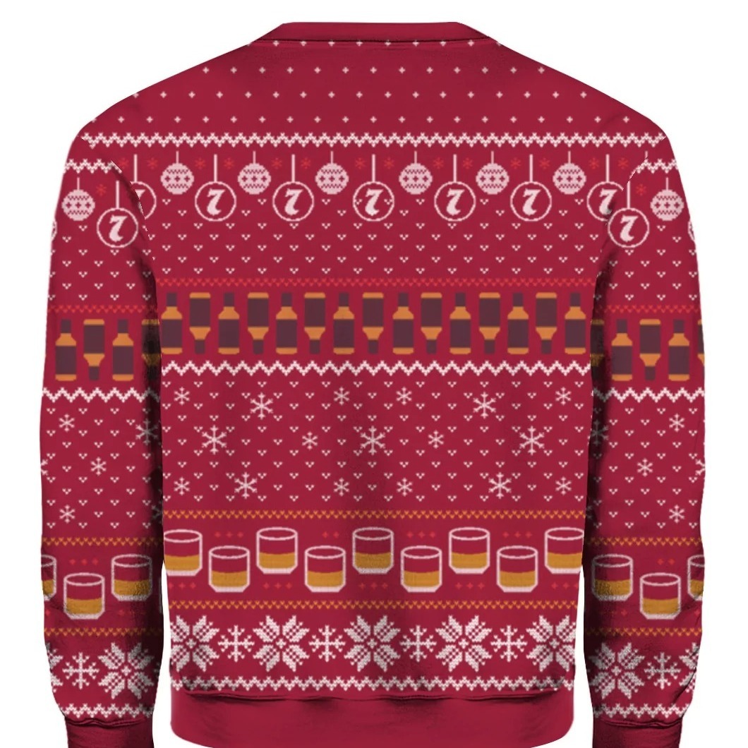 Red Jack Daniels Tennessee Whiskey Ugly Christmas Sweater