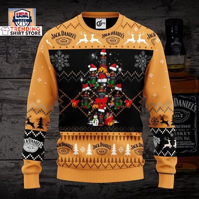Jack Daniels Christmas Tree Ugly Christmas Sweater
