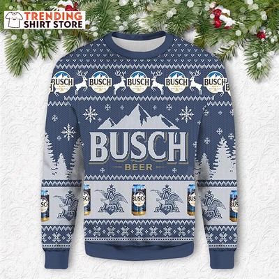 Busch Beer Christmas Sweater Basic Blue Xmas Gift
