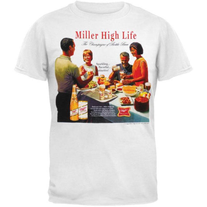Miller High Life T-Shirt The Champagne Of Bottle Beers Vintage Family