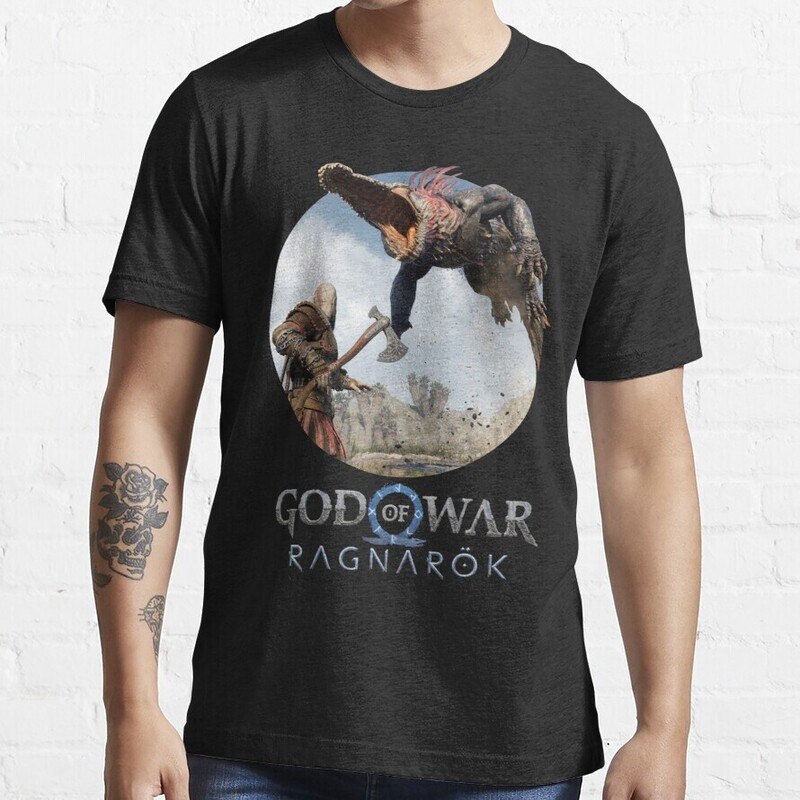 God Of War Ragnarök Kratos And Dreki Crocodile T-Shirt