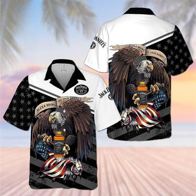 Bald Eagle Alexa Brings Me Jack Daniels Hawaiian Shirt