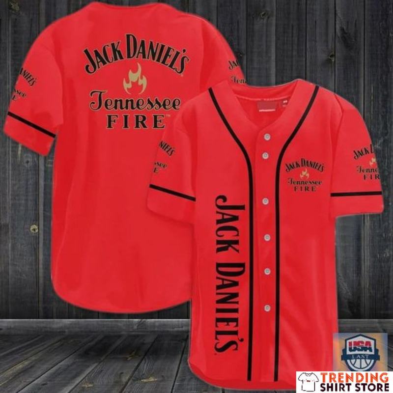 Jack Daniels Tennessee Fire Baseball Jersey For Whiskey Drinkers