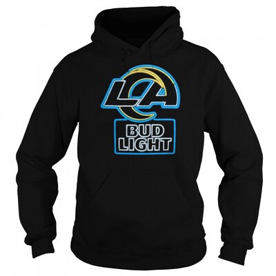 Bud Light Hoodie Blue And Yellow Los Angeles Rams NFL