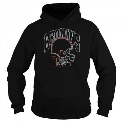 Orange And White Neon Cleveland Browns NFL Bud Light Hoodie