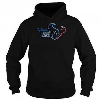 Red And Blue Houston Texans NFL Bud Light Hoodie