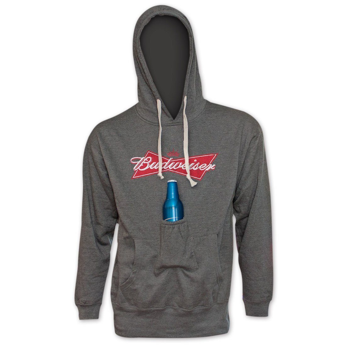 Budweiser Hoodie Red Logo With Pouch For Beer Drinkers