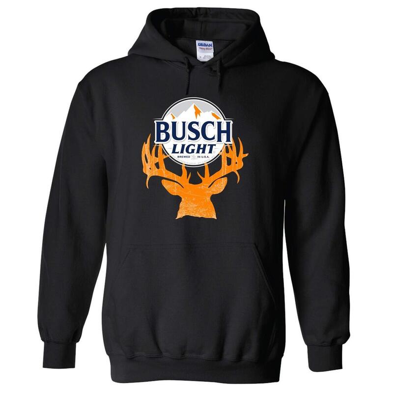 Busch Light Hoodie Orange Deer Horn Gift For Beer Lovers