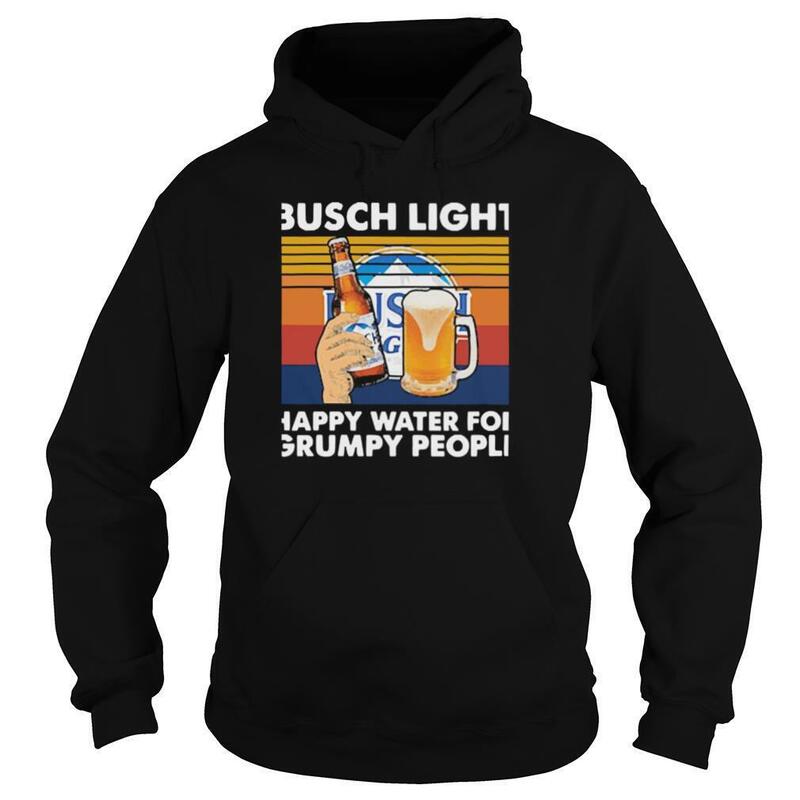 Vintage Busch Light Hoodie Happy Water For Grumpy People
