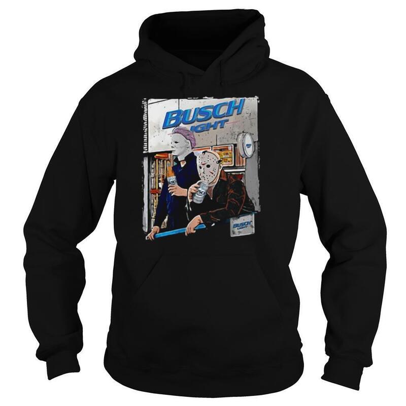 Busch Light Hoodie Michael Myers And Jason Voorhees