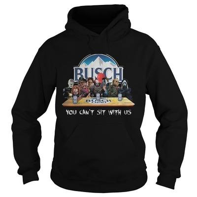 Busch Light Hoodie Halloween Friends You Can't Sit With Us