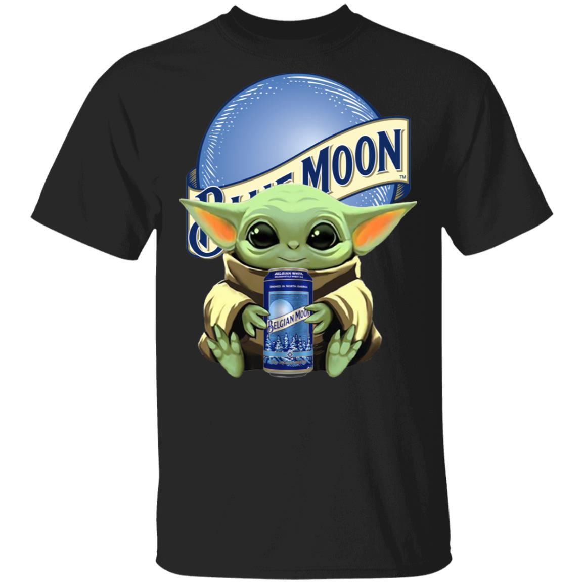 Baby Yoda Wars Loves Blue Moon T-Shirt