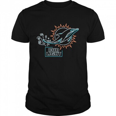 Bud Light T-Shirt Miami Dolphins Gift