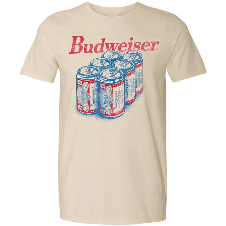 Budweiser Six Pack T-Shirt Gift For Beer Drinkers