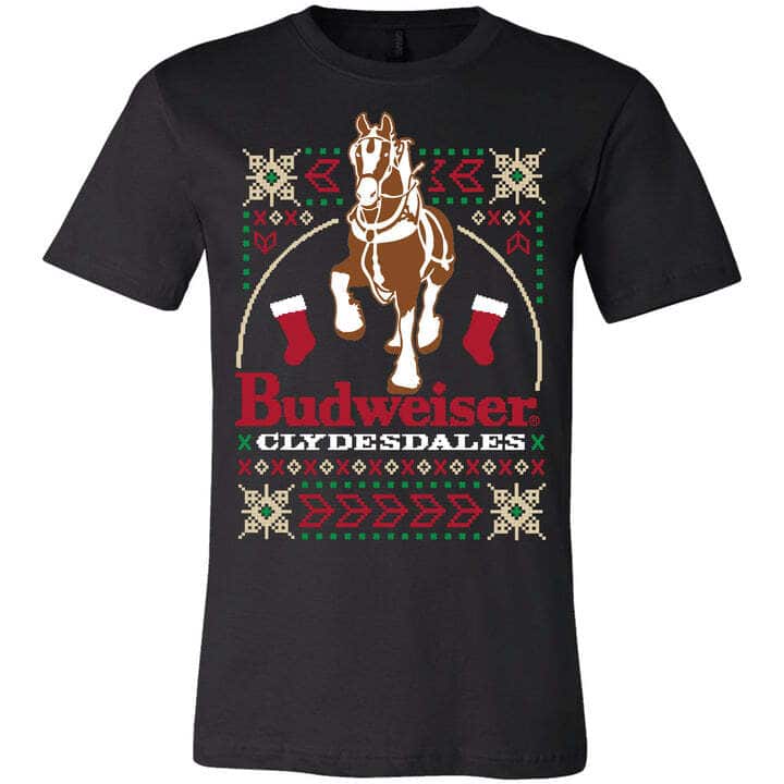 Budweiser Clydesdales T-Shirt Christmas Gift For Beer Lovers