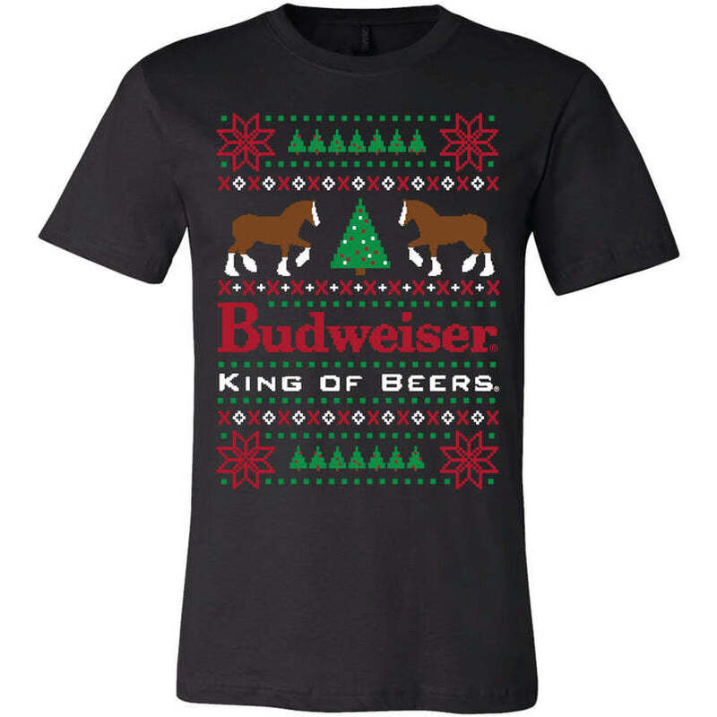 Budweiser King Of Beers Christmas Clydesdales T-Shirt