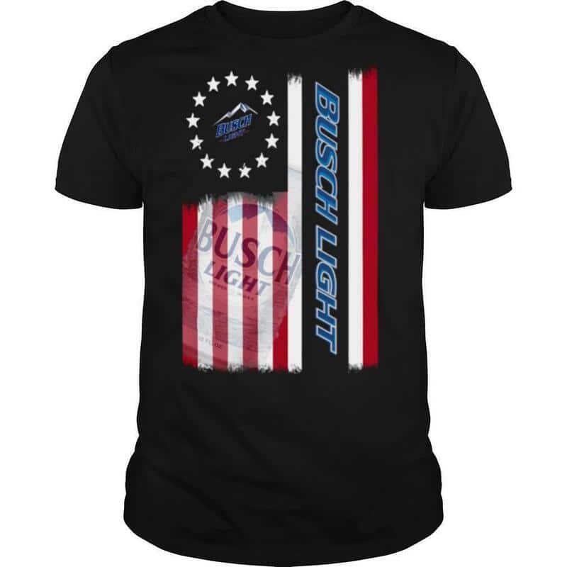 Busch Light T-Shirt American Flag independence day