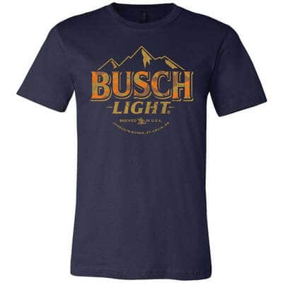 Classic Busch Light Mountains Logo T-Shirt