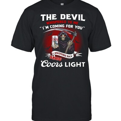Star Wars Darth Vader And Devil Whispered Coors Light T-Shirt