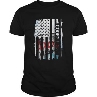 Coors Light T-Shirt American Flag Independence Day