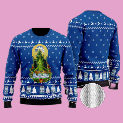 Funny Grinch Loves Busch Latte Christmas Sweater
