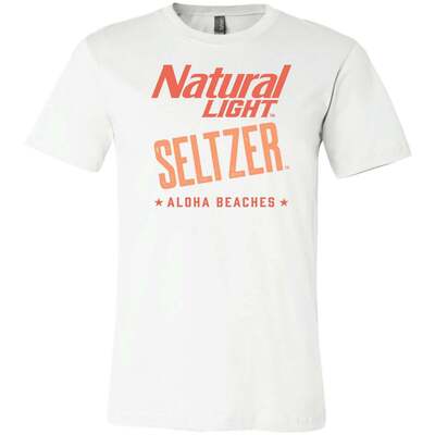 Natural Light Seltzer Shirt Aloha Beaches Logo