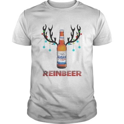 Funny Natural Light Reinbeer Christmas Shirt