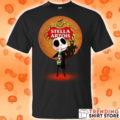 Jack Skellington Loves Stella Artois Beer Halloween T-Shirt