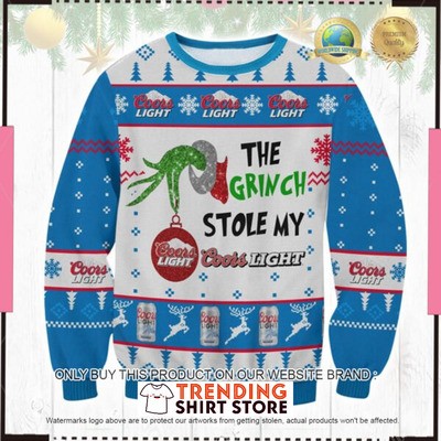 The Grinch Stole My Coors Light Ugly Christmas Sweater