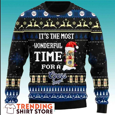 It’s The Most Wonderful Time For A Coors Light Beer Ugly Christmas Sweater