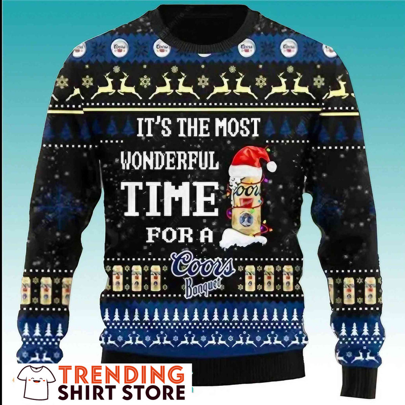 It’s The Most Wonderful Time For A Coors Light Beer Ugly Christmas Sweater