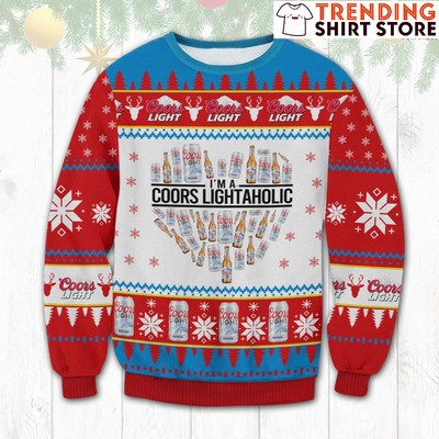 I'm A Coors Light Aholic Ugly Christmas Sweater