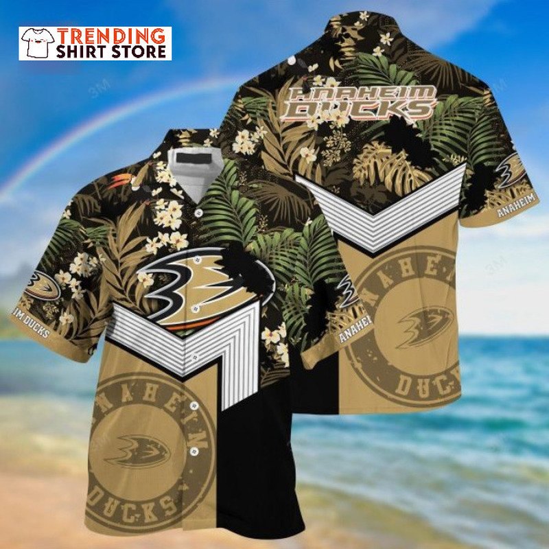 Floral Anaheim Ducks Hawaiian Shirt Gift For Hockey Fans