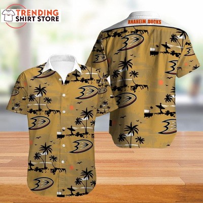 Vintage Anaheim Ducks Hawaiian Shirt Gift For Beach Lovers