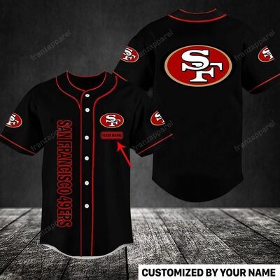 San Francisco 49ers Personalized Baseball Jersey Custom Name