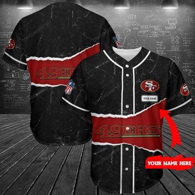 Cool San Francisco 49ers Personalized Jersey Custom Name Baseball Jersey