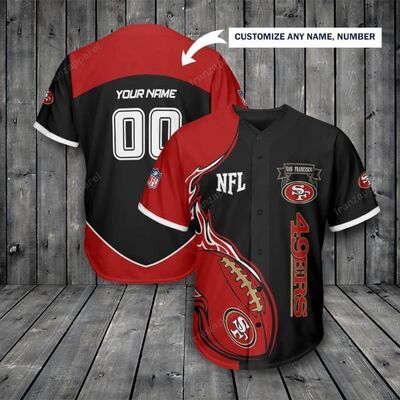 Personalized 49ers Jersey Customize Name & Number Baseball Jersey