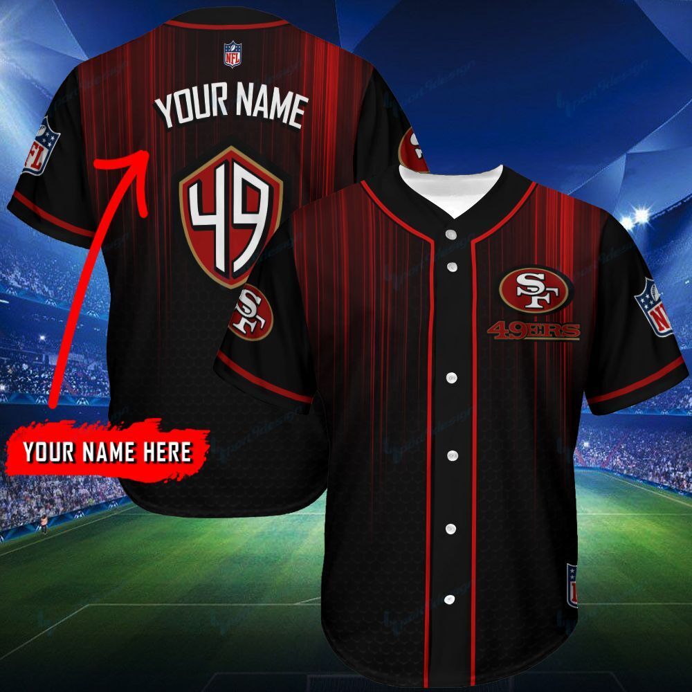 49ers Personalized Jersey Custom Name Baseball Jersey