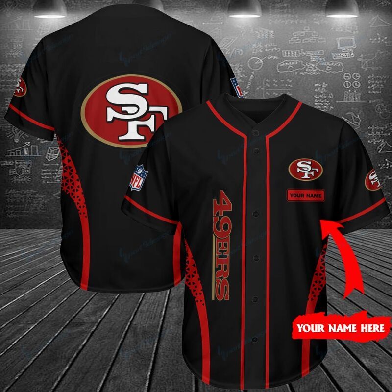 NFL San Francisco 49ers Personalized Jersey Customized Name Baseball Jersey