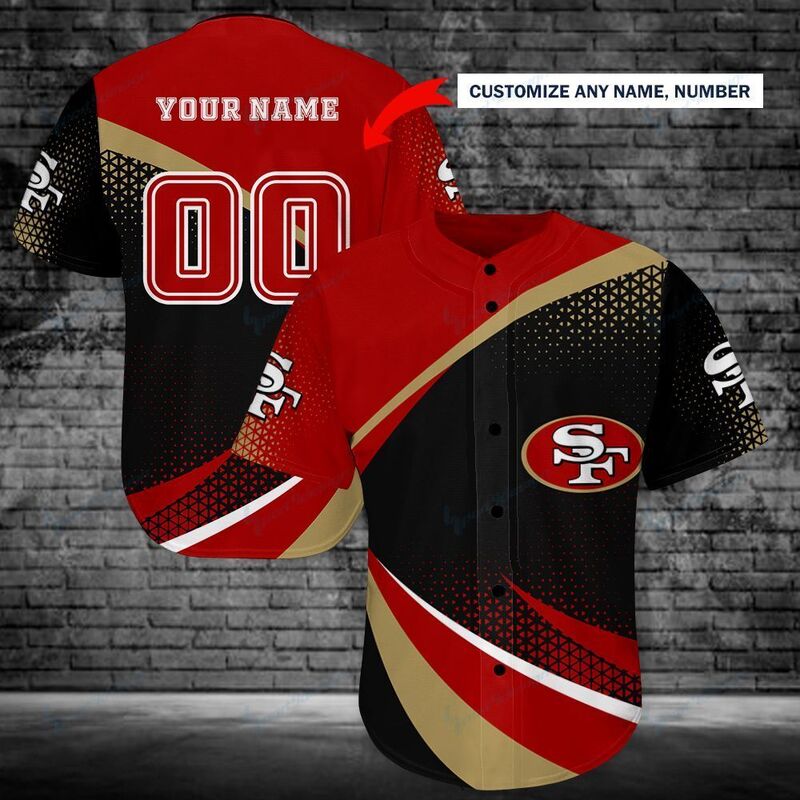 49ers Personalized Jersey Custom Name & Number San Francisco 49ers Gift Baseball Jersey