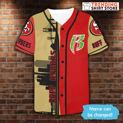Personalized 49ers Jersey Ruff Ryders Custom Name Baseball Jersey