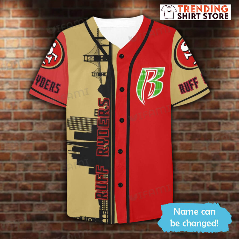 Personalized 49ers Jersey Ruff Ryders Custom Name Baseball Jersey