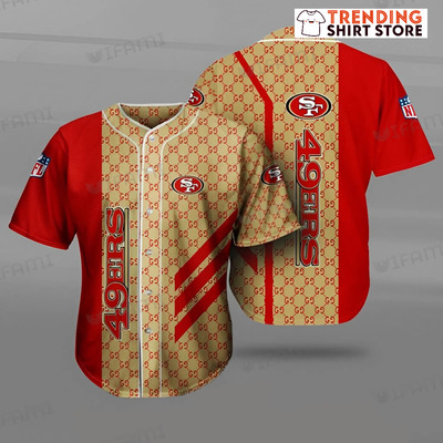 NFL San Francisco 49ers Baseball Jersey Gucci Pattern