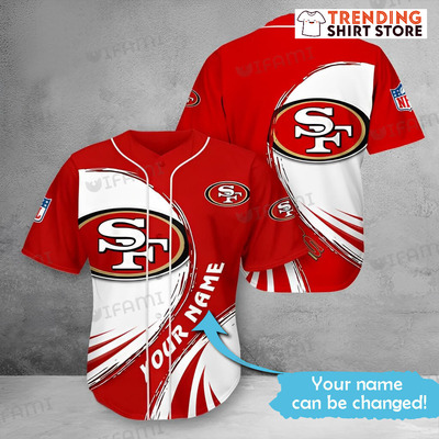 Cool SF 49ers Personalized Baseball Jersey Custom Name