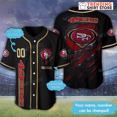 Super 49ers Personalized Baseball Jersey Custom Name & Number