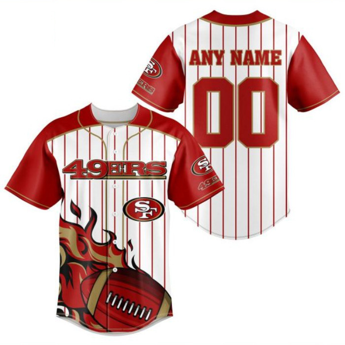 NFL San Francisco 49ers Personalized Jersey Customizable Number & Name Baseball Jersey