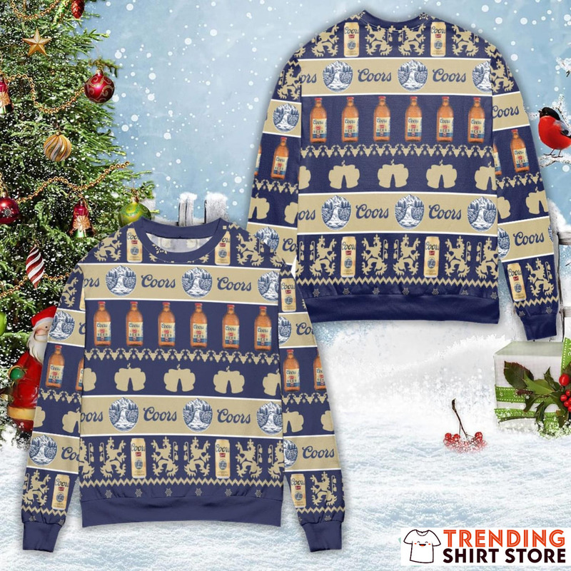 Coors Banquet Christmas Sweater Reindeer Pattern