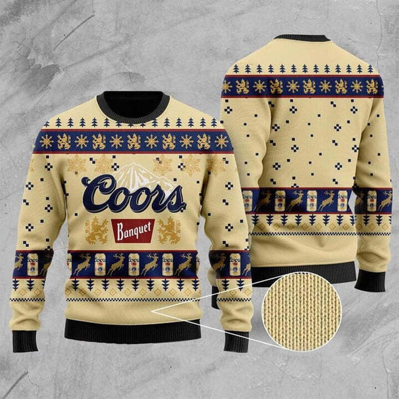 Coors Banquet Christmas Sweater Xmas Gift For Beer Lovers